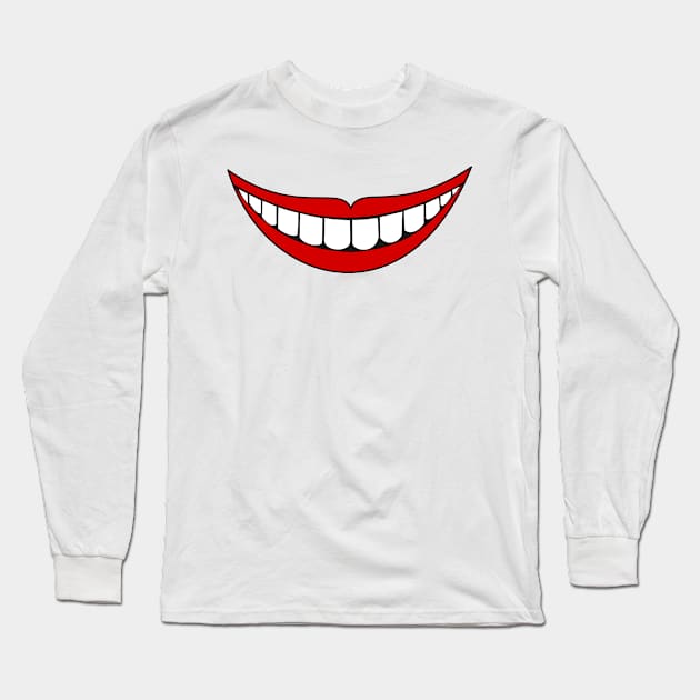 Big mouth smile Covid Mask Long Sleeve T-Shirt by AltrusianGrace